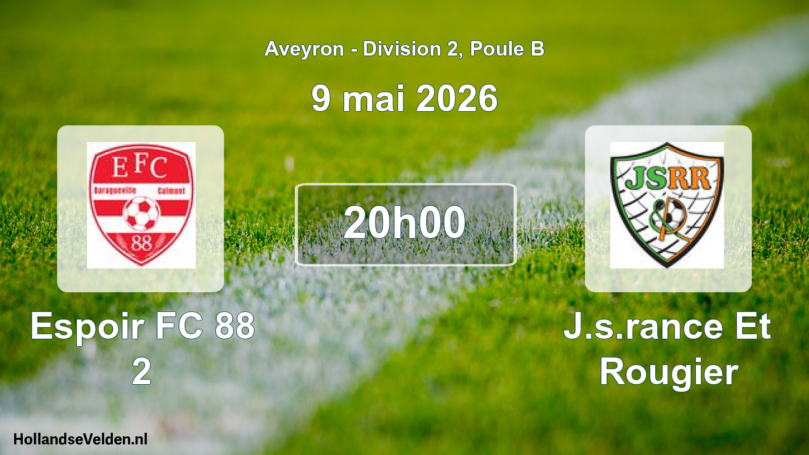 Scheduled Match: Espoir FC 88 2 - J.s.rance Et Rougier (9 May 2026)