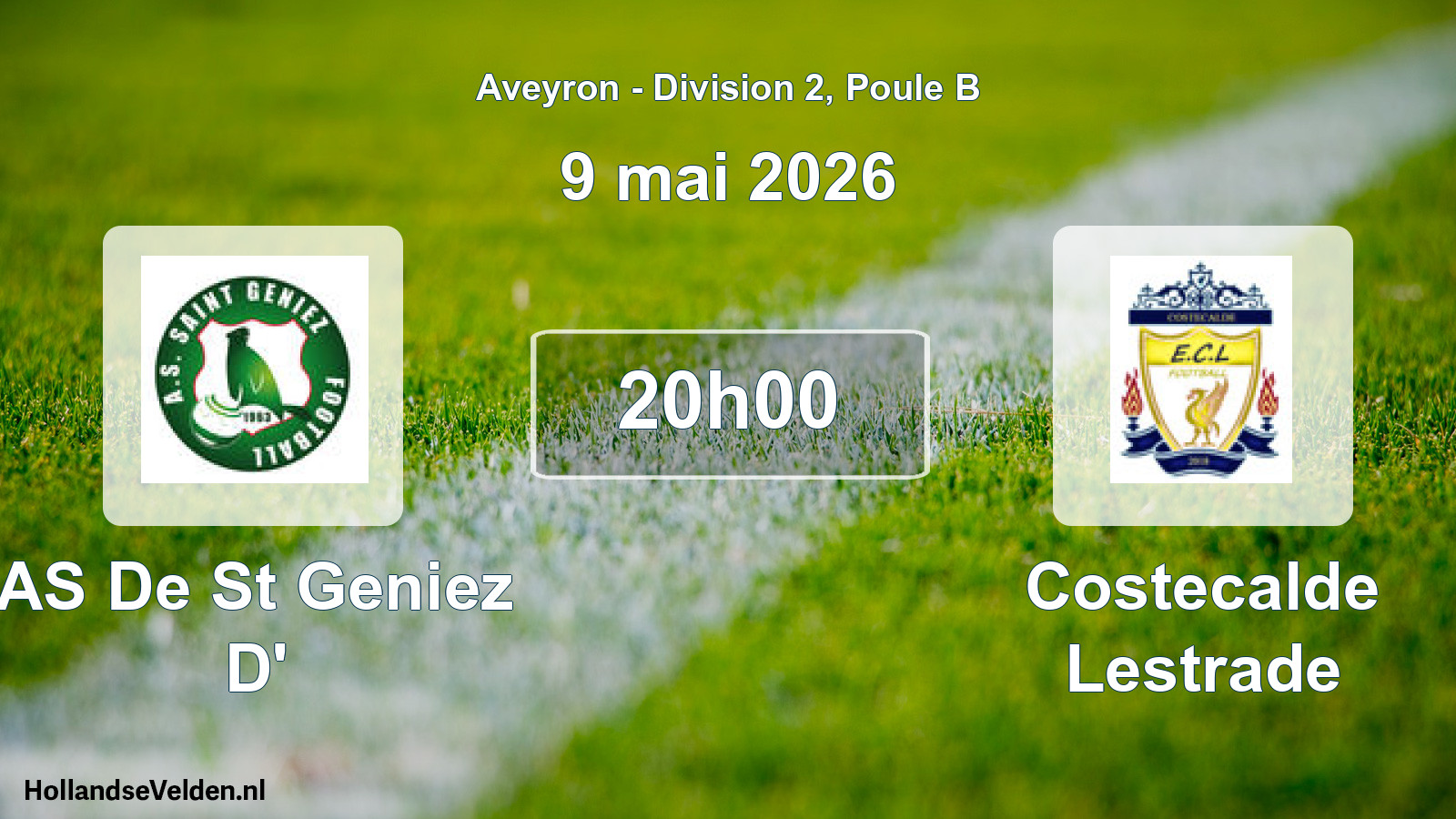 Geplande wedstrijd: AS De St Geniez D' - Costecalde Lestrade (9 mei 2026)