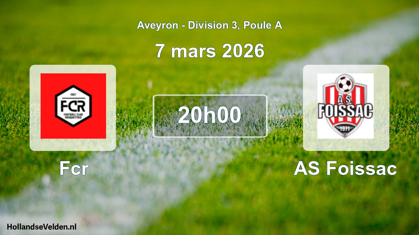 Scheduled Match: Fcr - AS Foissac (7 March 2026)