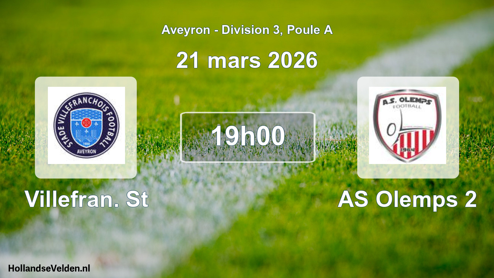 Match programmé: Villefran. St - AS Olemps 2 (21 mars 2026)