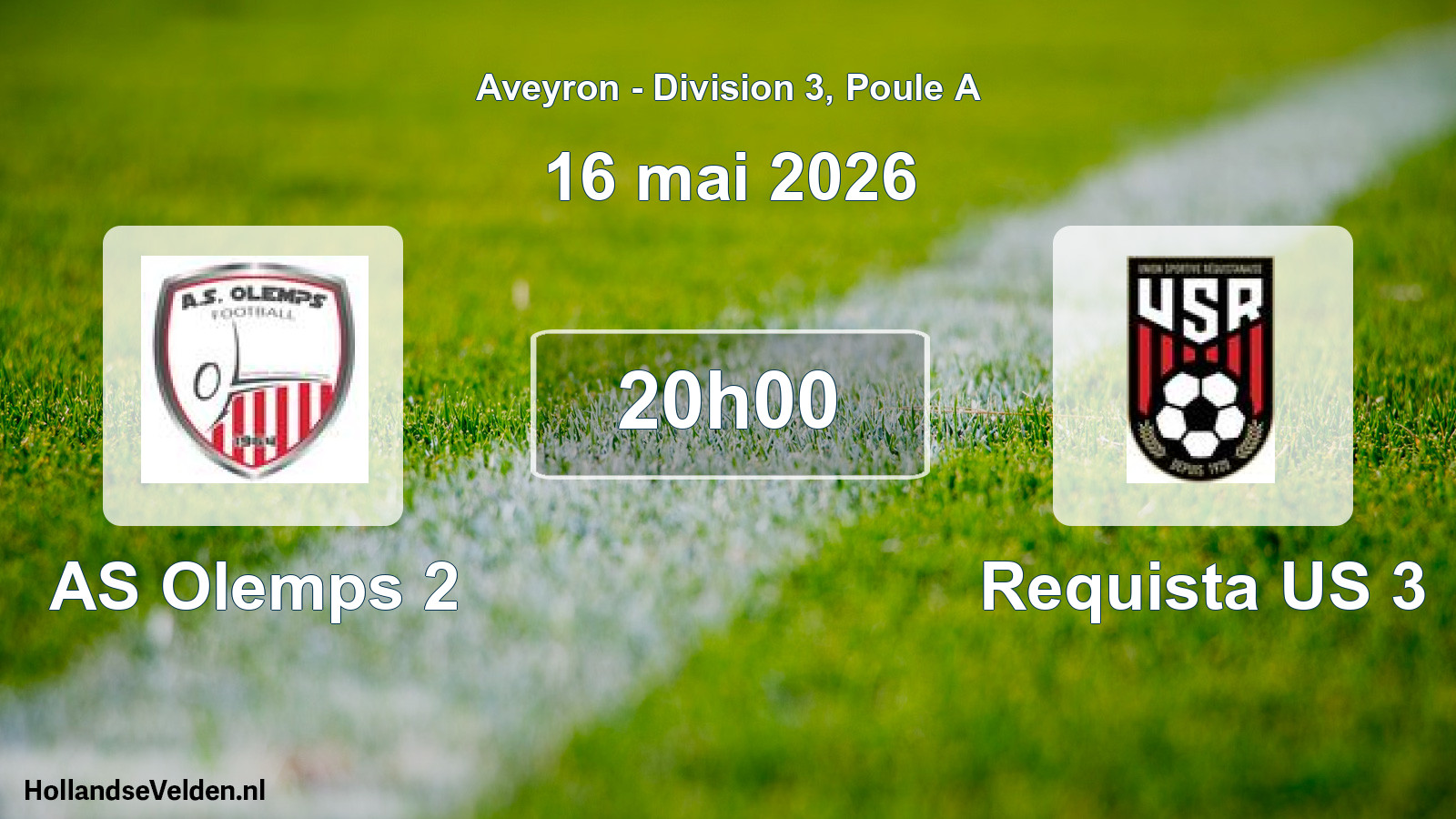 Match programmé: AS Olemps 2 - Requista US 3 (16 mai 2026)