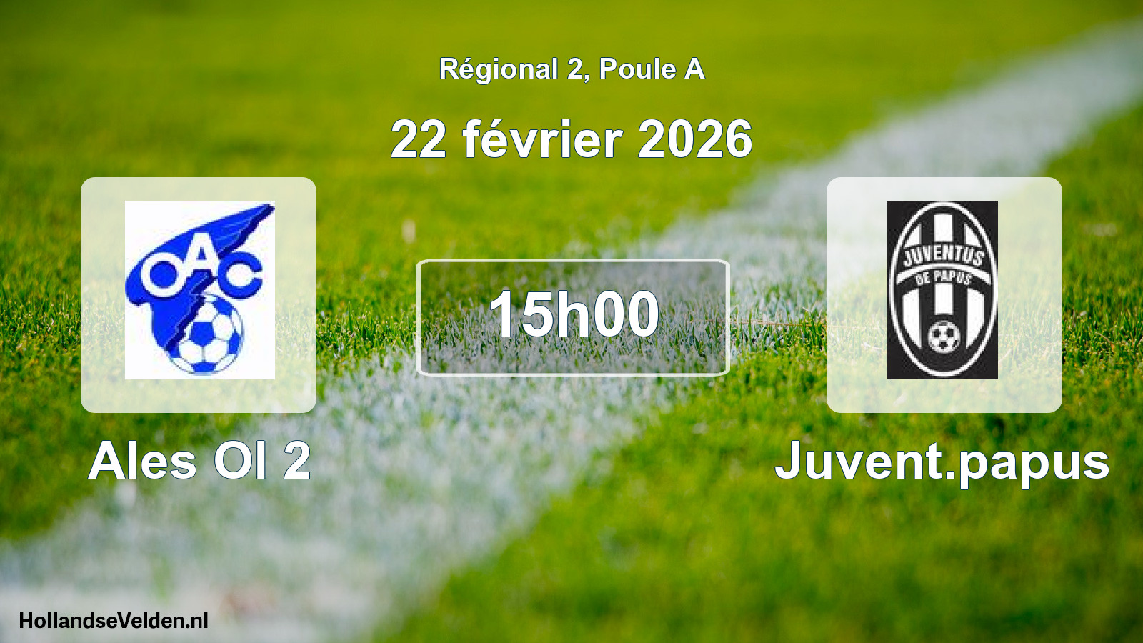 Scheduled Match: Ales Ol 2 - Juvent.papus (22 February 2026)