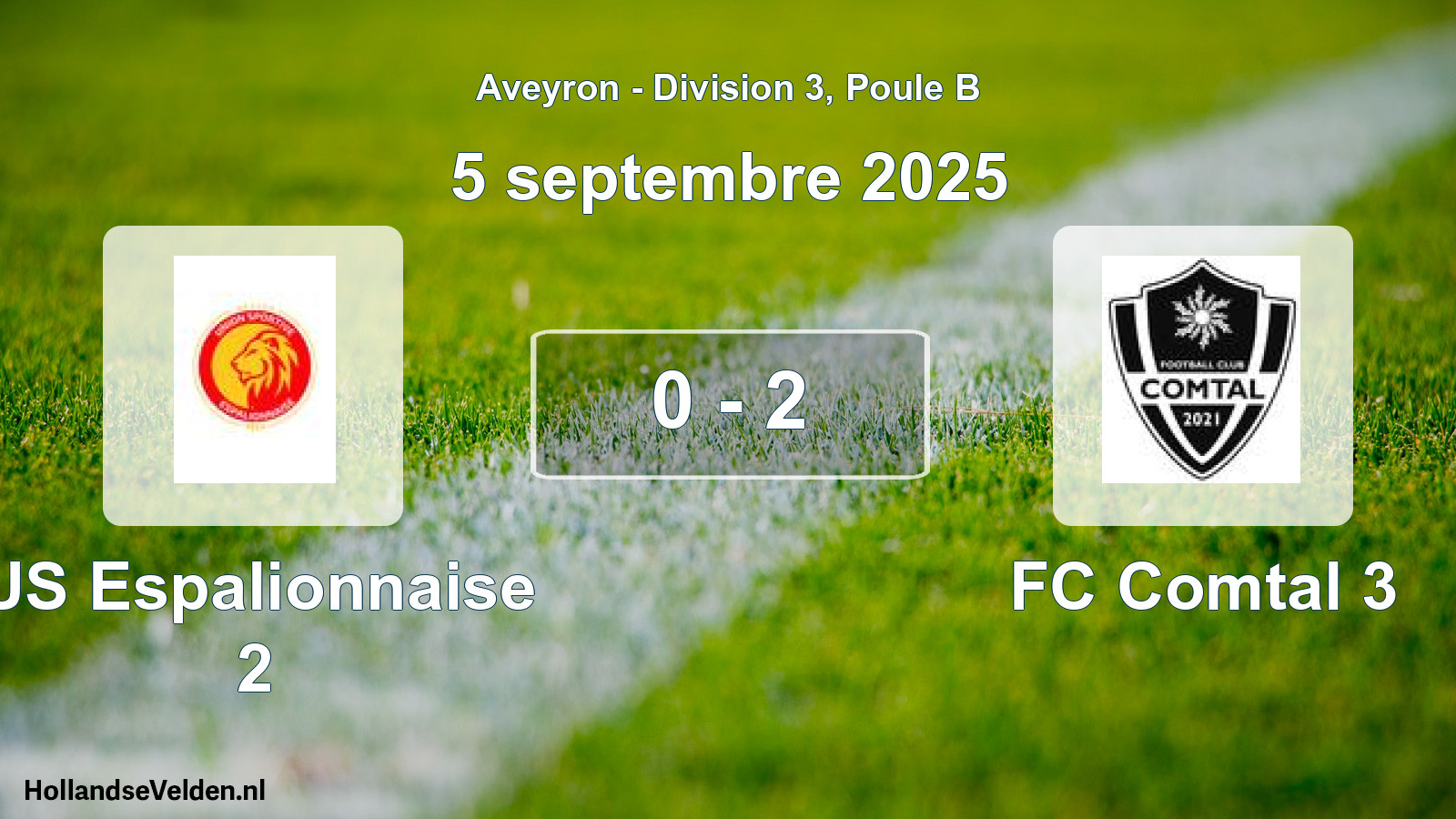 Total number of matches played: US Espalionnaise 2 - FC Comtal 3 0 - 2 (5 September 2025)