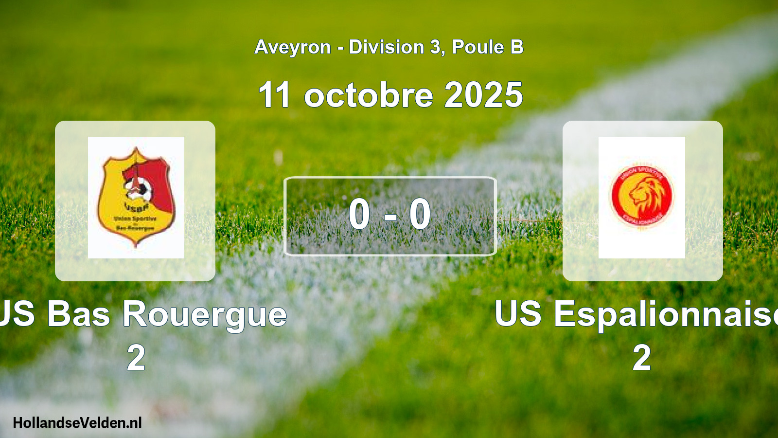 Match joué: US Bas Rouergue 2 - US Espalionnaise 2 0 - 0 (11 octobre 2025)