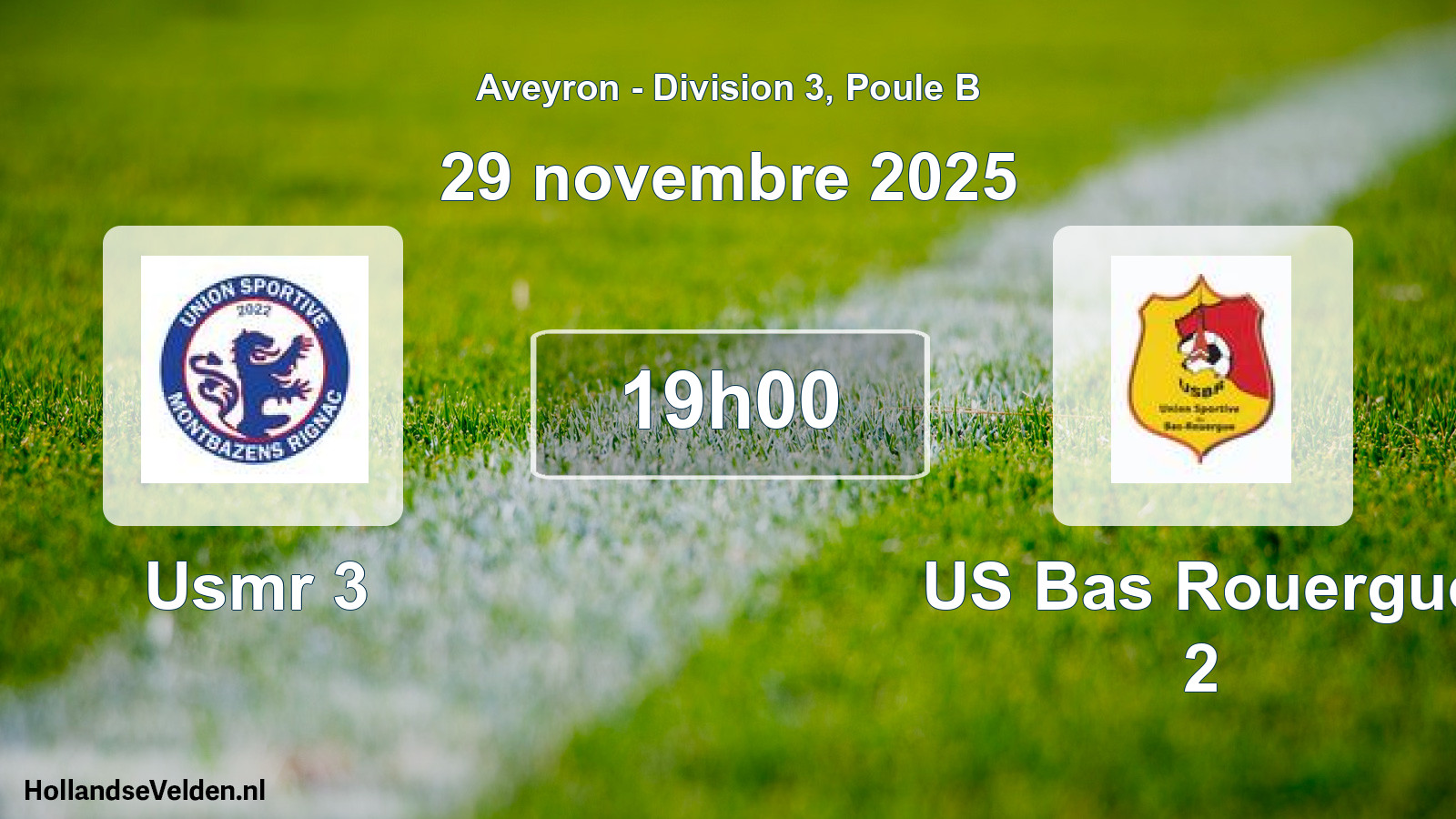 Match programmé: Usmr 3 - US Bas Rouergue 2 (29 novembre 2025)
