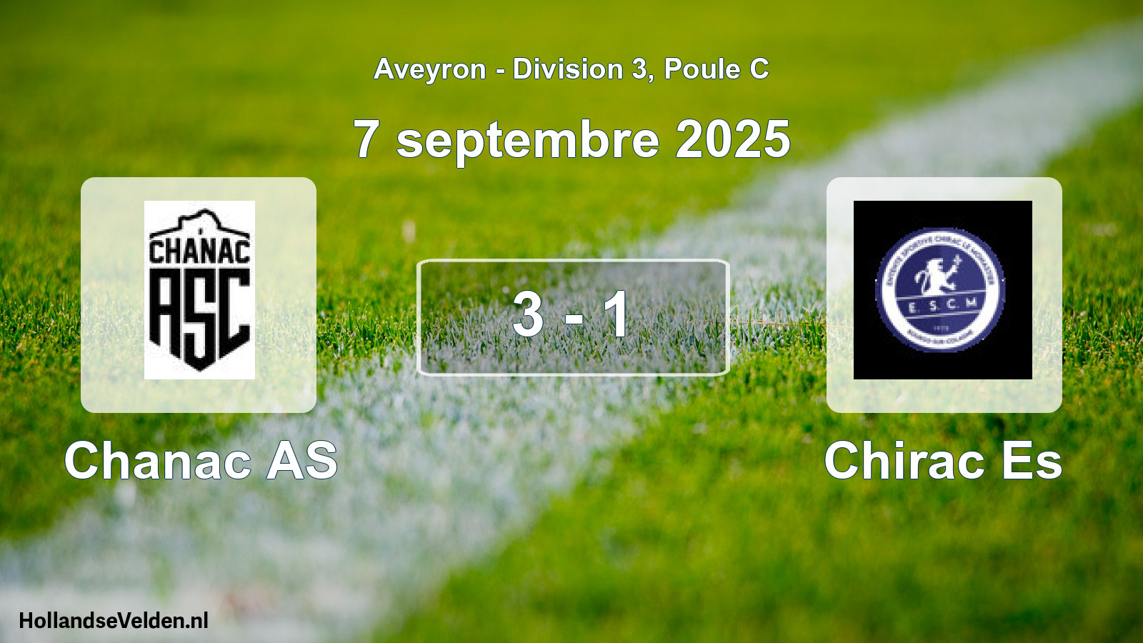 Match joué: Chanac AS - Chirac Es 3 - 1 (7 septembre 2025)