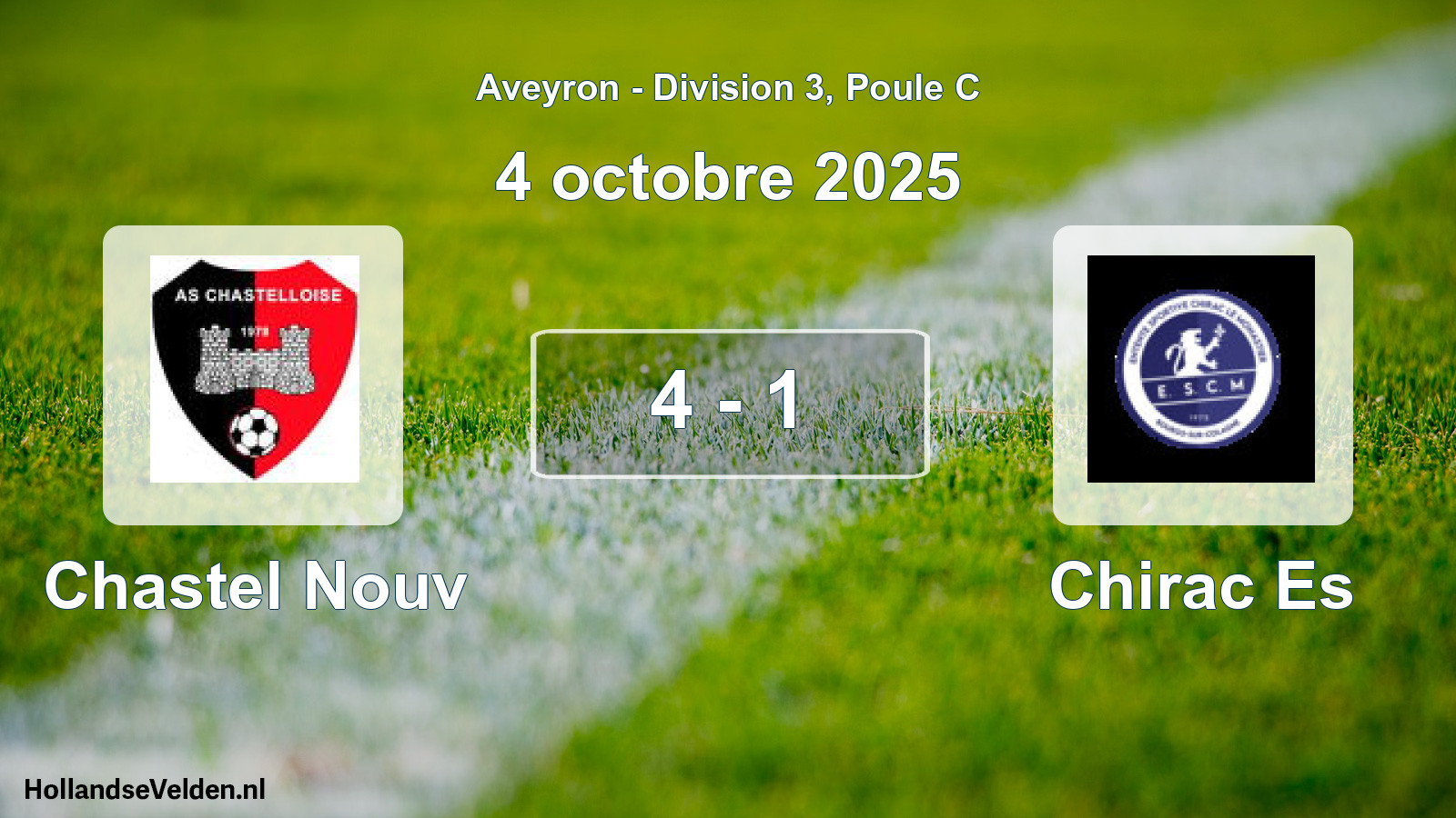 Match joué: Chastel Nouv - Chirac Es 4 - 1 (4 octobre 2025)