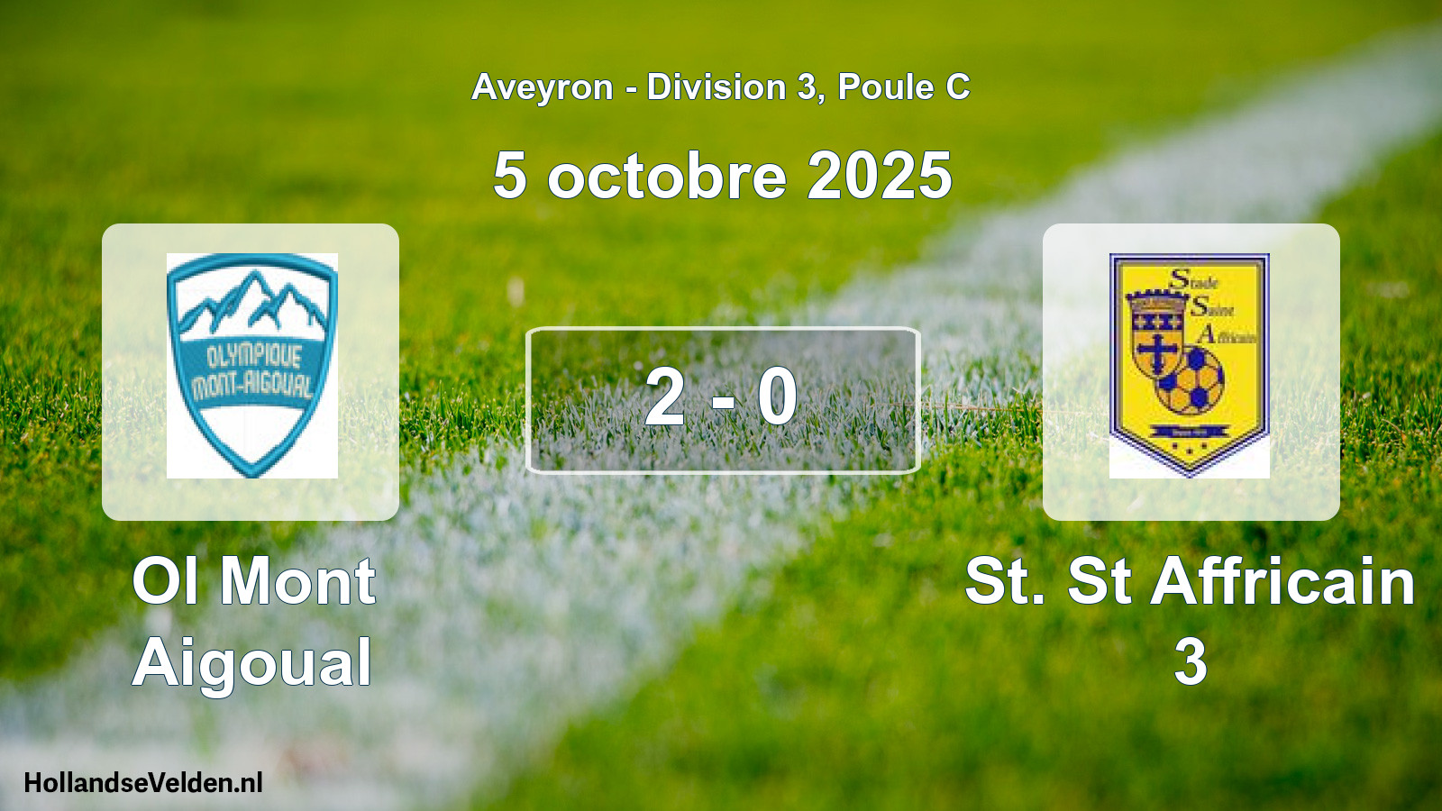 Gespeelde wedstrijd: Ol Mont Aigoual - St. St Affricain 3 2 - 0 (5 oktober 2025)
