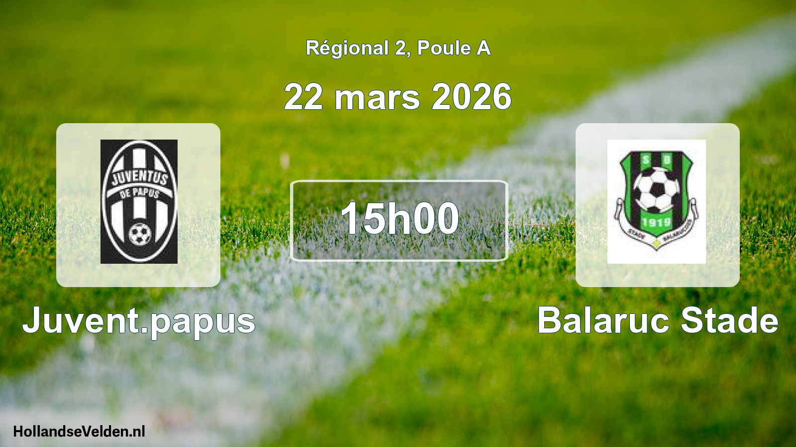 Geplande wedstrijd: Juvent.papus - Balaruc Stade (22 maart 2026)