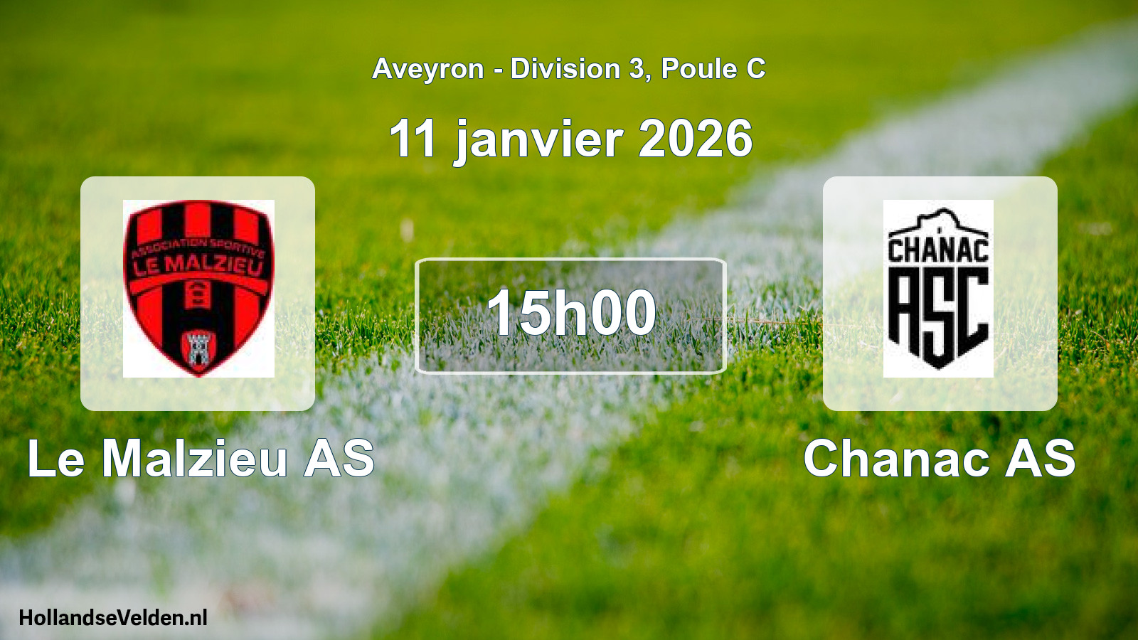 Scheduled Match: Le Malzieu AS - Chanac AS (11 January 2026)