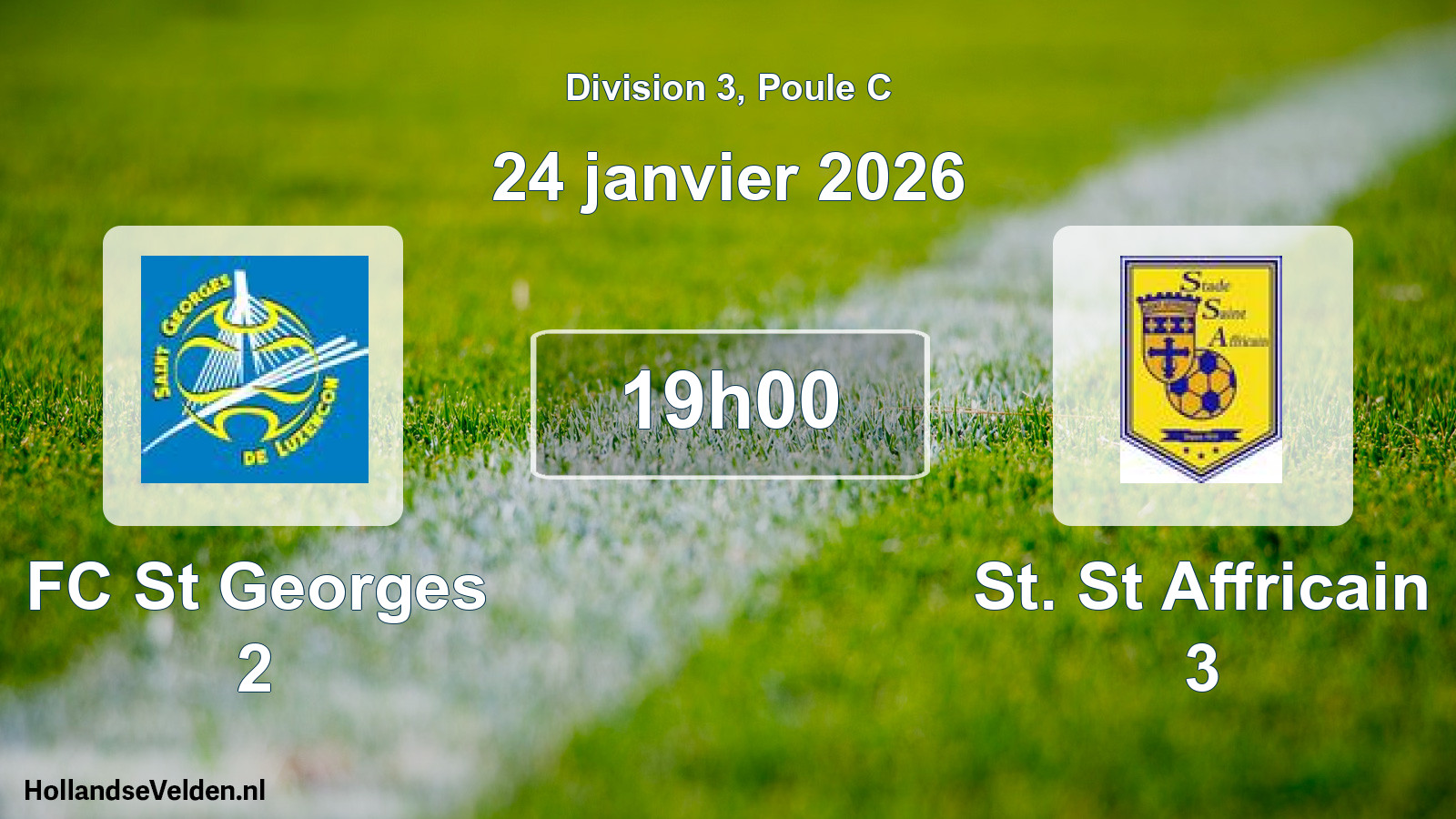Geplande wedstrijd: FC St Georges 2 - St. St Affricain 3 (24 januari 2026)