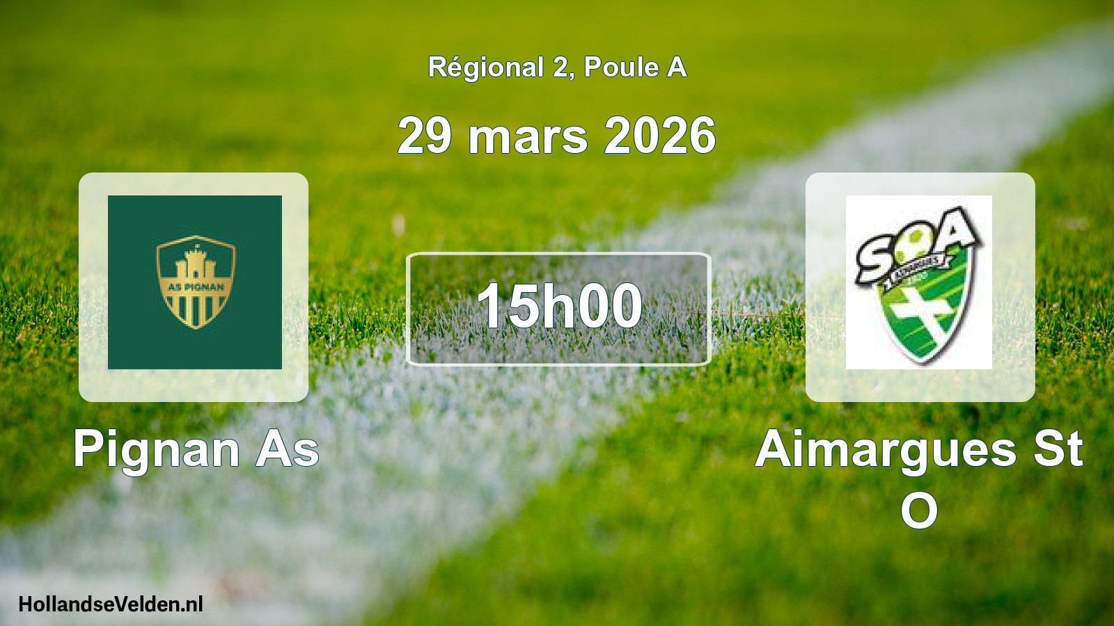 Scheduled Match: Pignan As - Aimargues St O (29 March 2026)