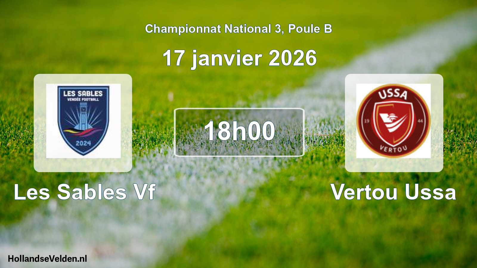 Geplande wedstrijd: Les Sables Vf - Vertou Ussa (17 janvier 2026)