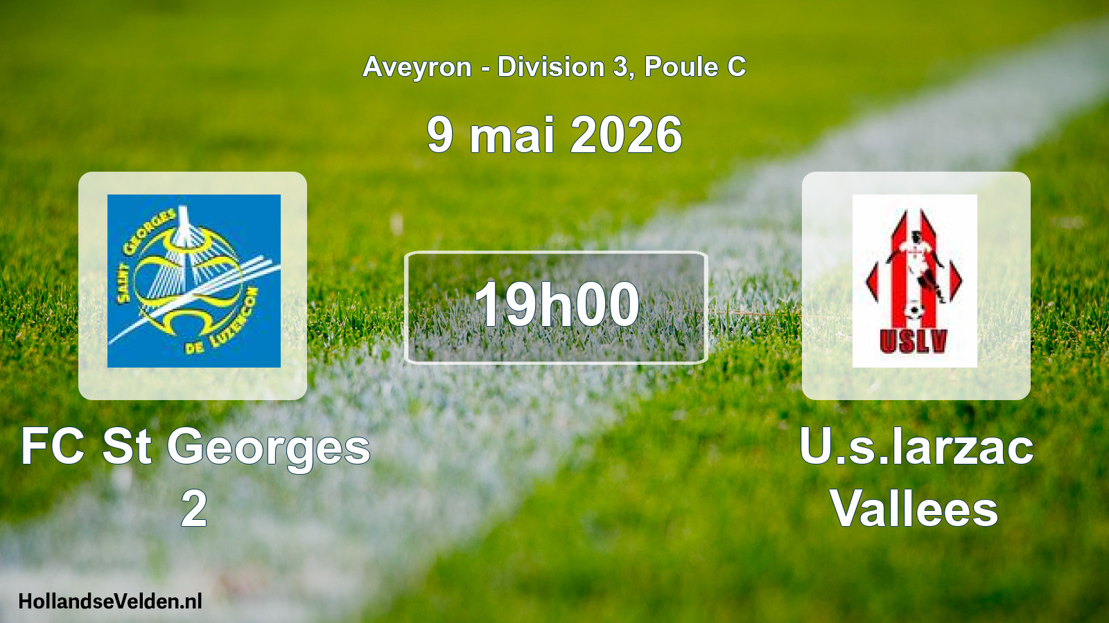 Match programmé: FC St Georges 2 - U.s.larzac Vallees (9 mai 2026)