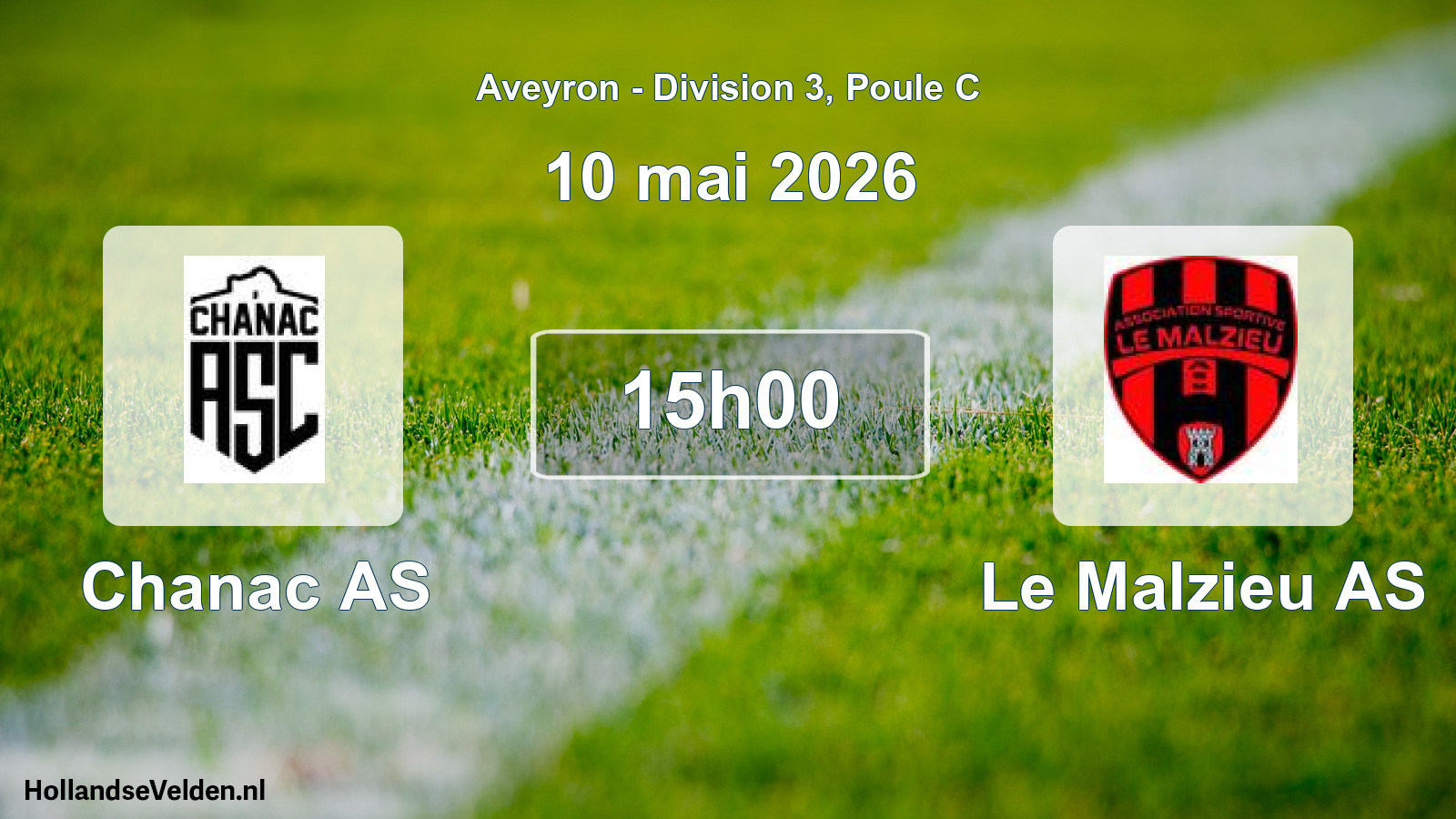Match programmé: Chanac AS - Le Malzieu AS (10 mai 2026)