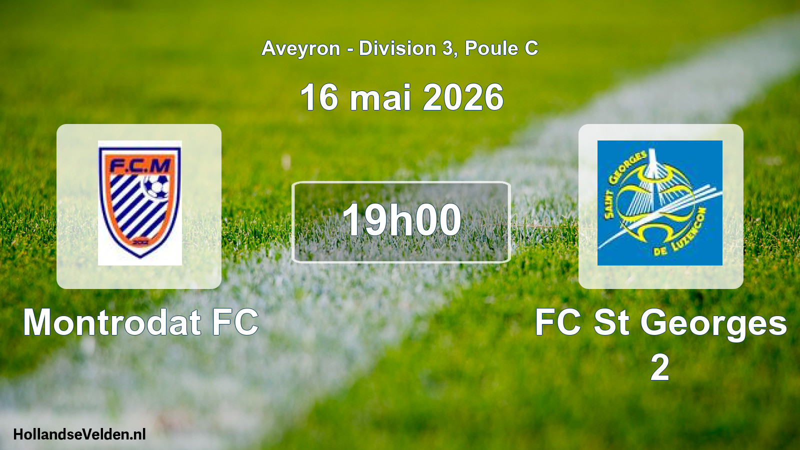 Match programmé: Montrodat FC - FC St Georges 2 (16 mai 2026)