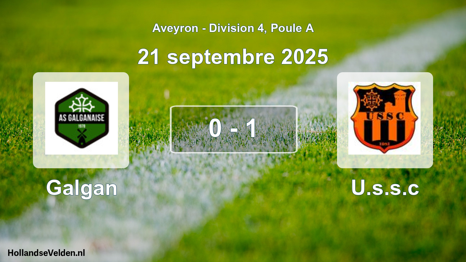Match joué: Galgan - U.s.s.c 0 - 1 (21 septembre 2025)