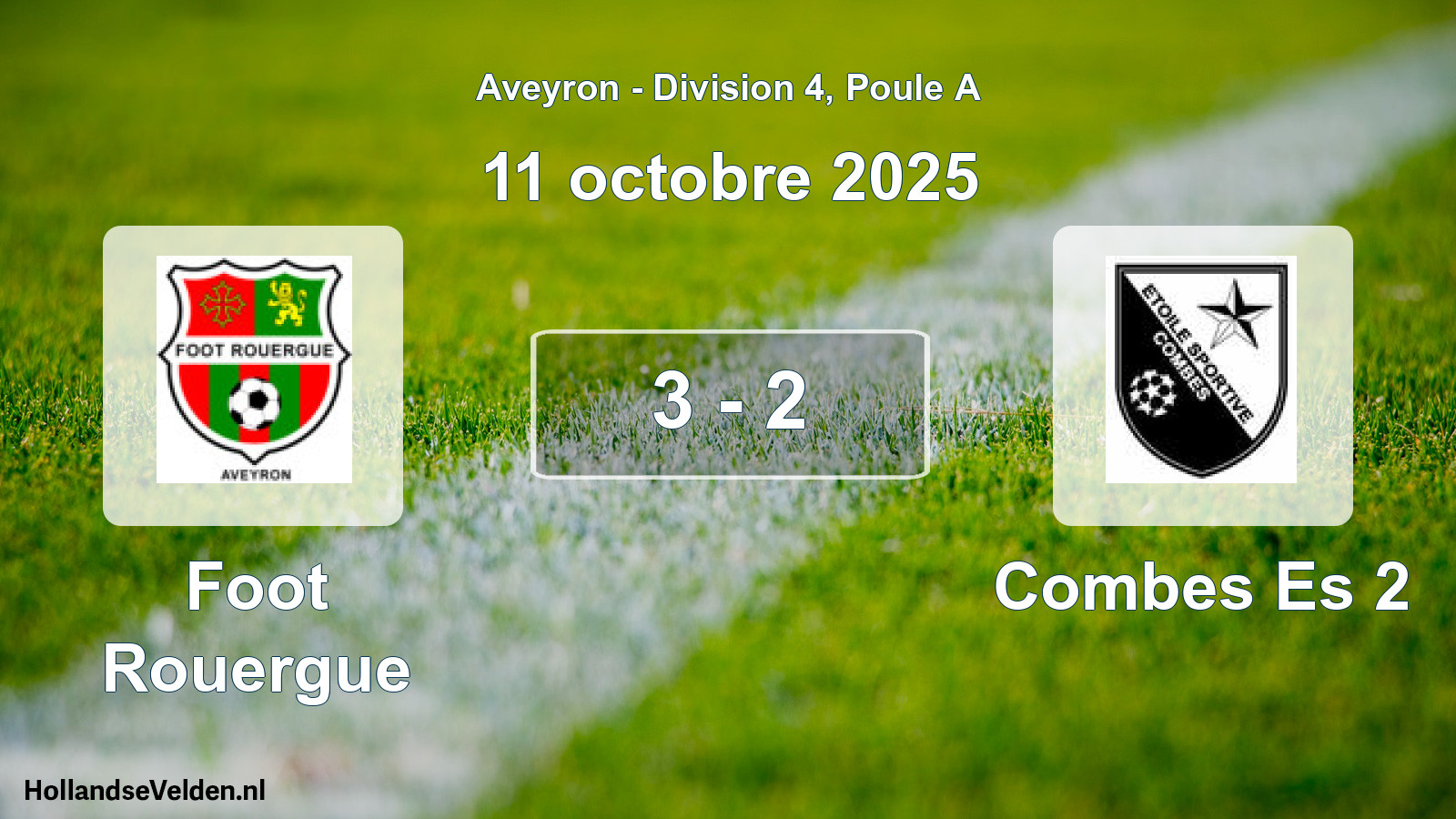 Gespeelde wedstrijd: Foot Rouergue - Combes Es 2 3 - 2 (11 oktober 2025)