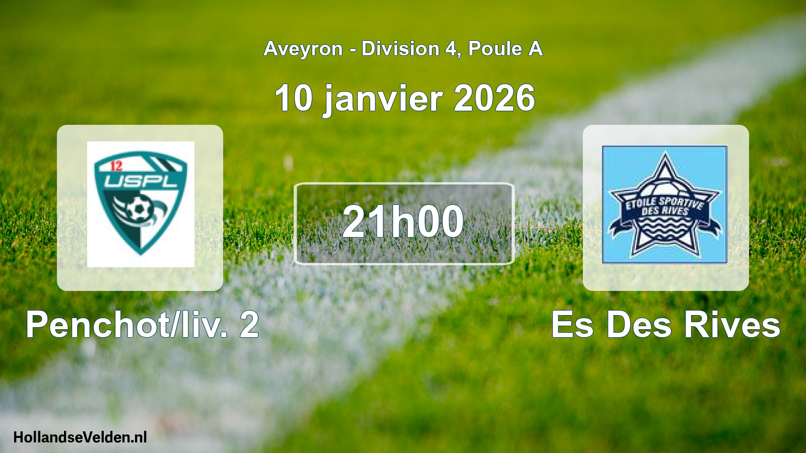 Match programmé: Penchot/liv. 2 - Es Des Rives (10 janvier 2026)