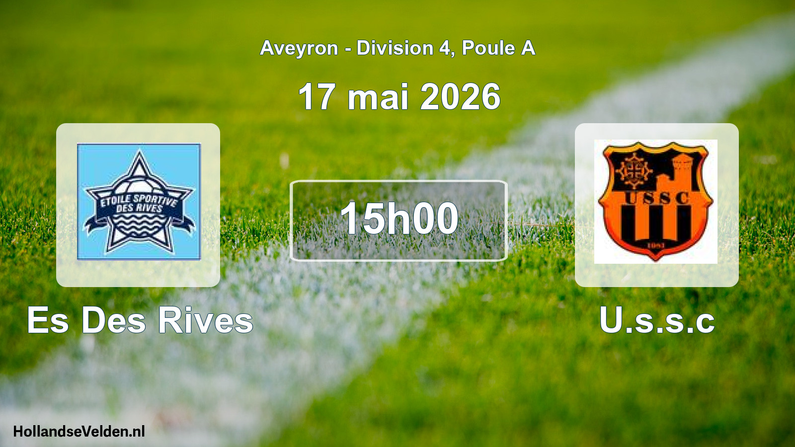 Match programmé: Es Des Rives - U.s.s.c (17 mai 2026)