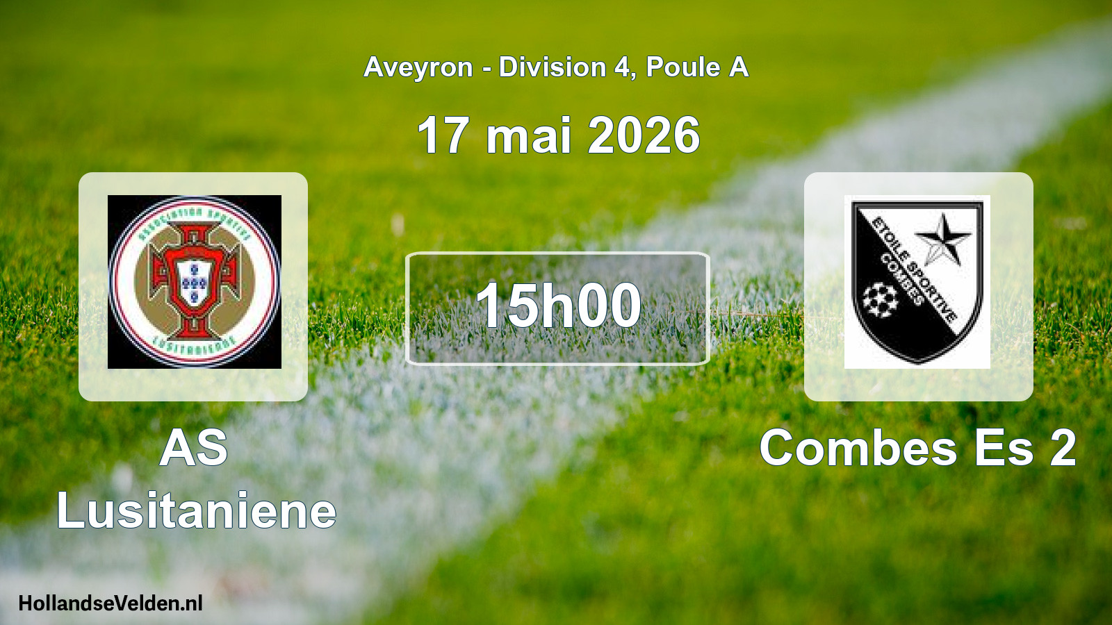 Match programmé: AS Lusitaniene - Combes Es 2 (17 mai 2026)