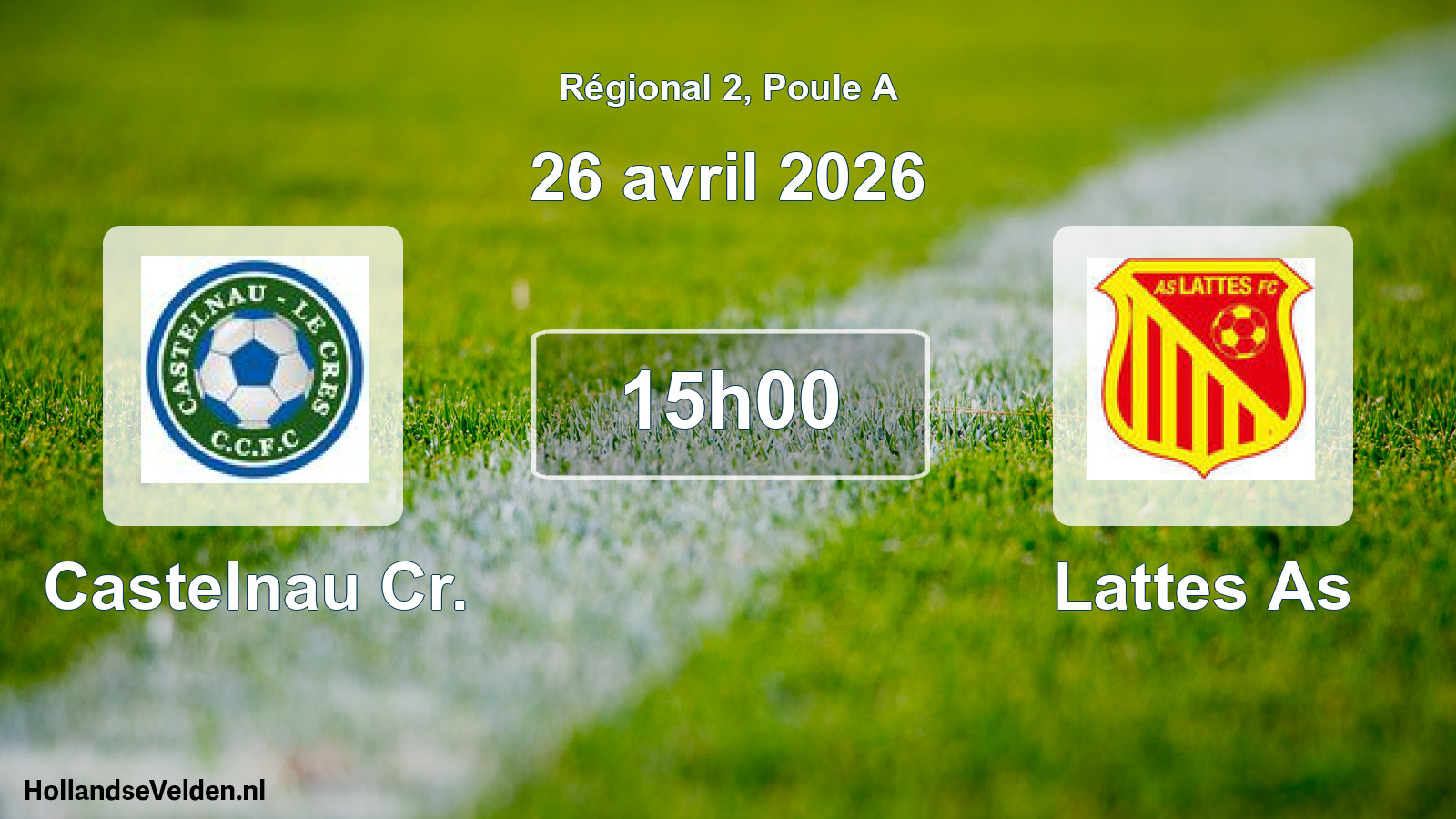 Scheduled Match: Castelnau Cr. - Lattes As (26 April 2026)