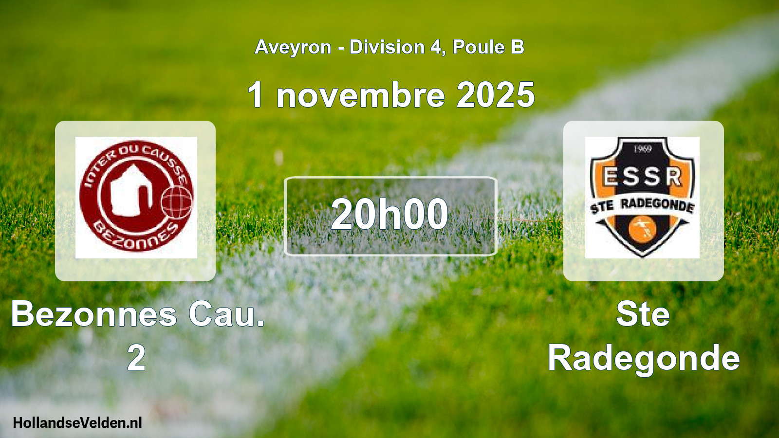 Scheduled Match: Bezonnes Cau. 2 - Ste Radegonde (1 November 2025)