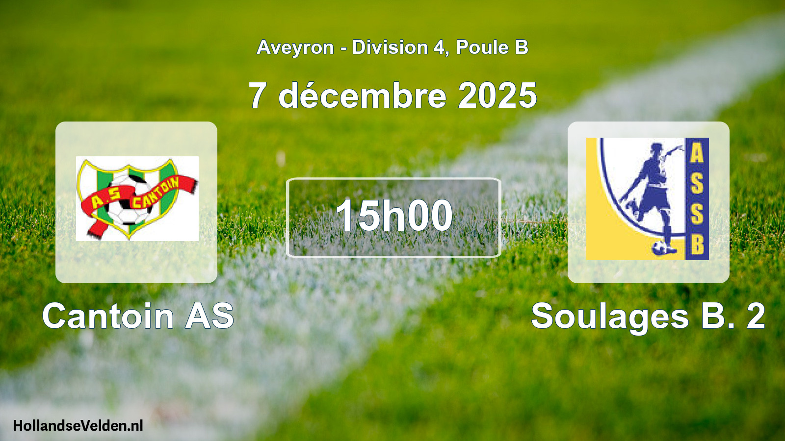 Match programmé: Cantoin AS - Soulages B. 2 (7 décembre 2025)