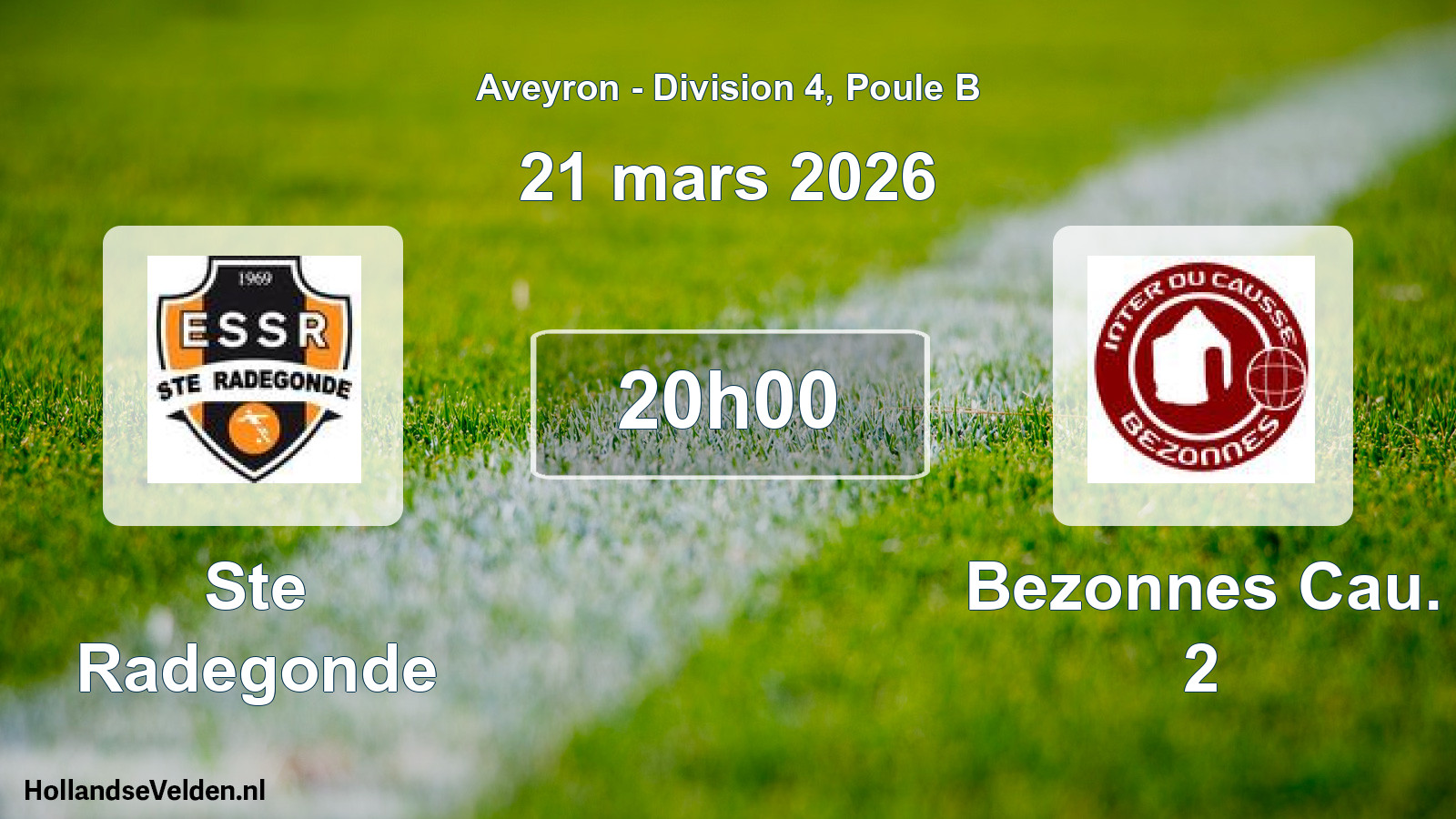 Match programmé: Ste Radegonde - Bezonnes Cau. 2 (21 mars 2026)