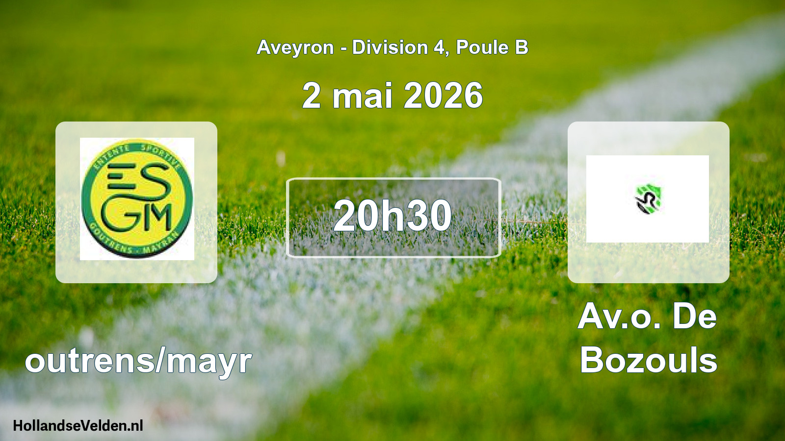 Match programmé: Goutrens/mayr - Av.o. De Bozouls (2 mai 2026)