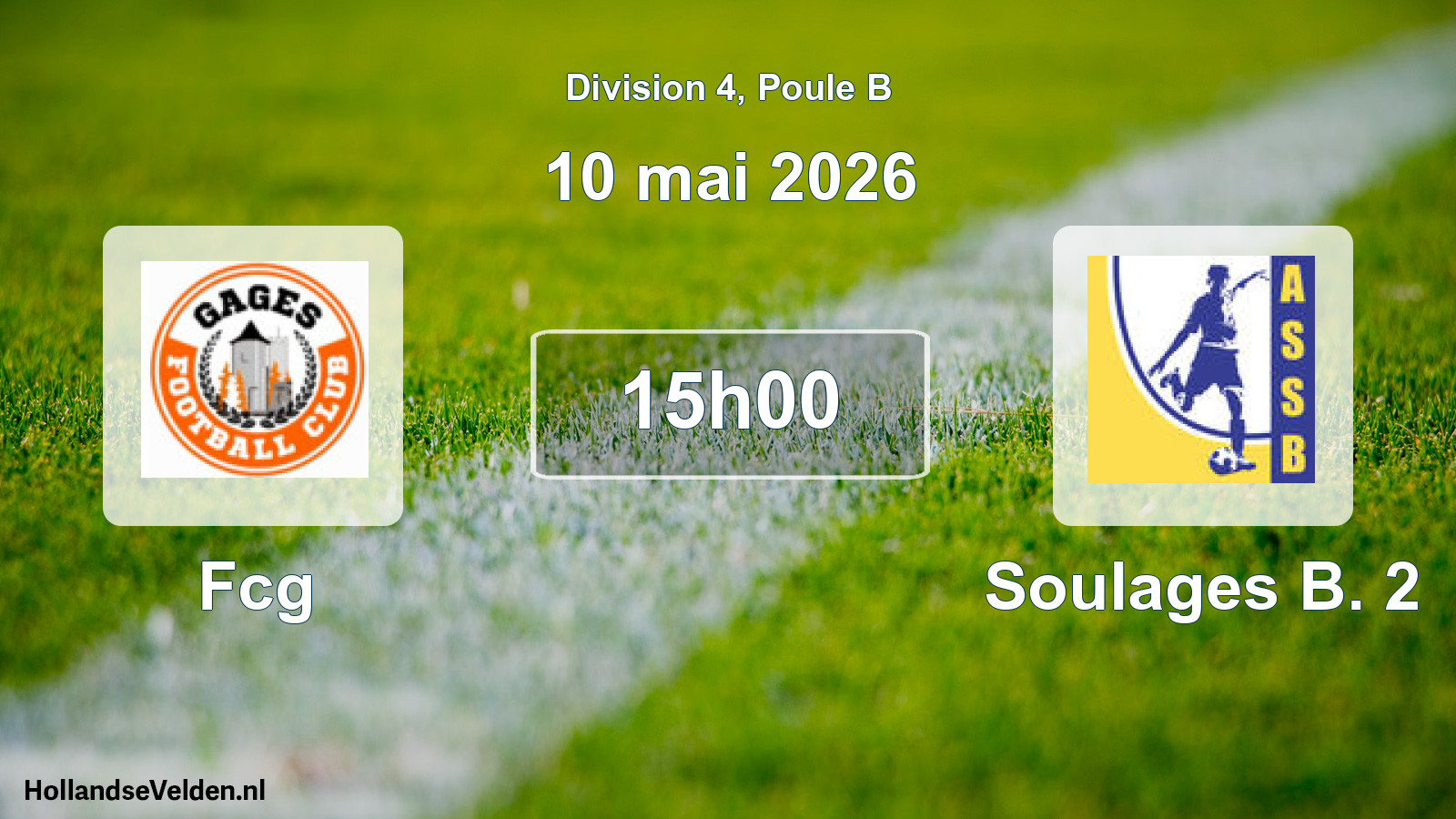 Match programmé: Fcg - Soulages B. 2 (10 mai 2026)