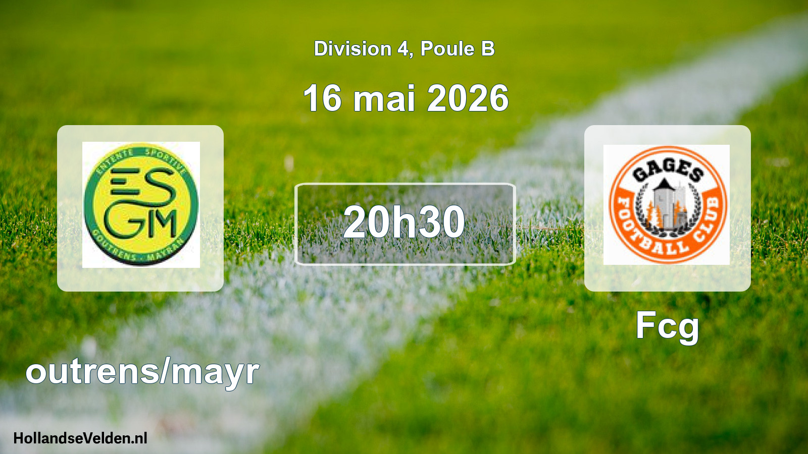 Match programmé: Goutrens/mayr - Fcg (16 mai 2026)