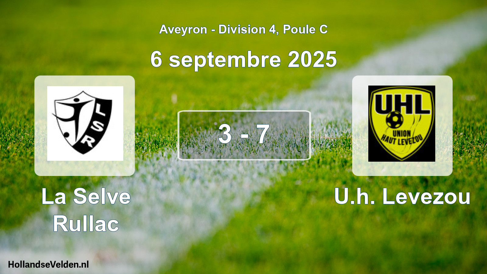 Match joué: La Selve Rullac - U.h. Levezou 3 - 7 (6 septembre 2025)