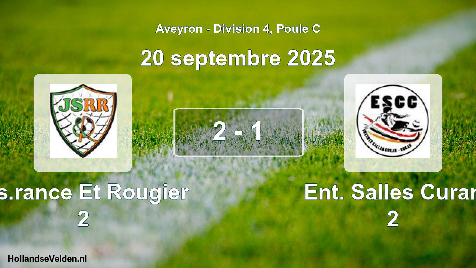 Total number of matches played: J.s.rance Et Rougier 2 - Ent. Salles Curan 2 2 - 1 (20 September 2025)