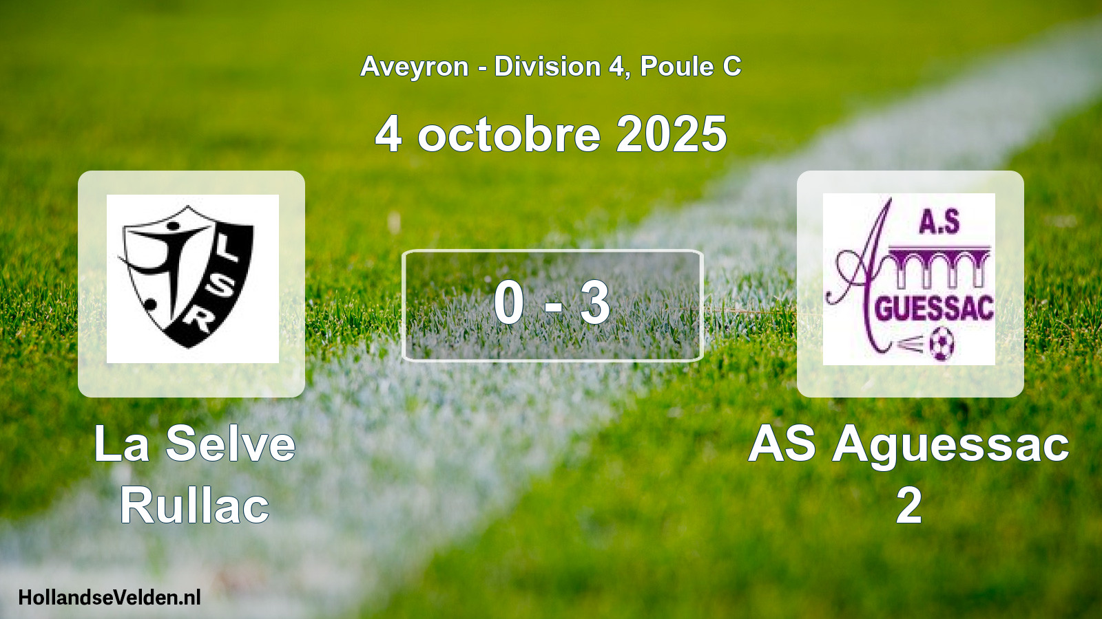 Total number of matches played: La Selve Rullac - AS Aguessac 2 0 - 3 (4 October 2025)