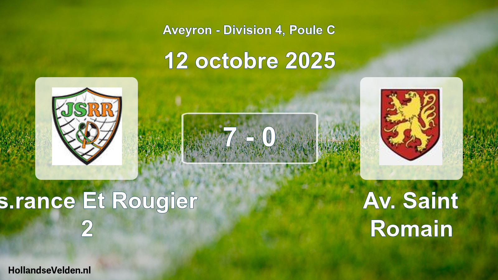 Match joué: J.s.rance Et Rougier 2 - Av. Saint Romain 7 - 0 (12 octobre 2025)
