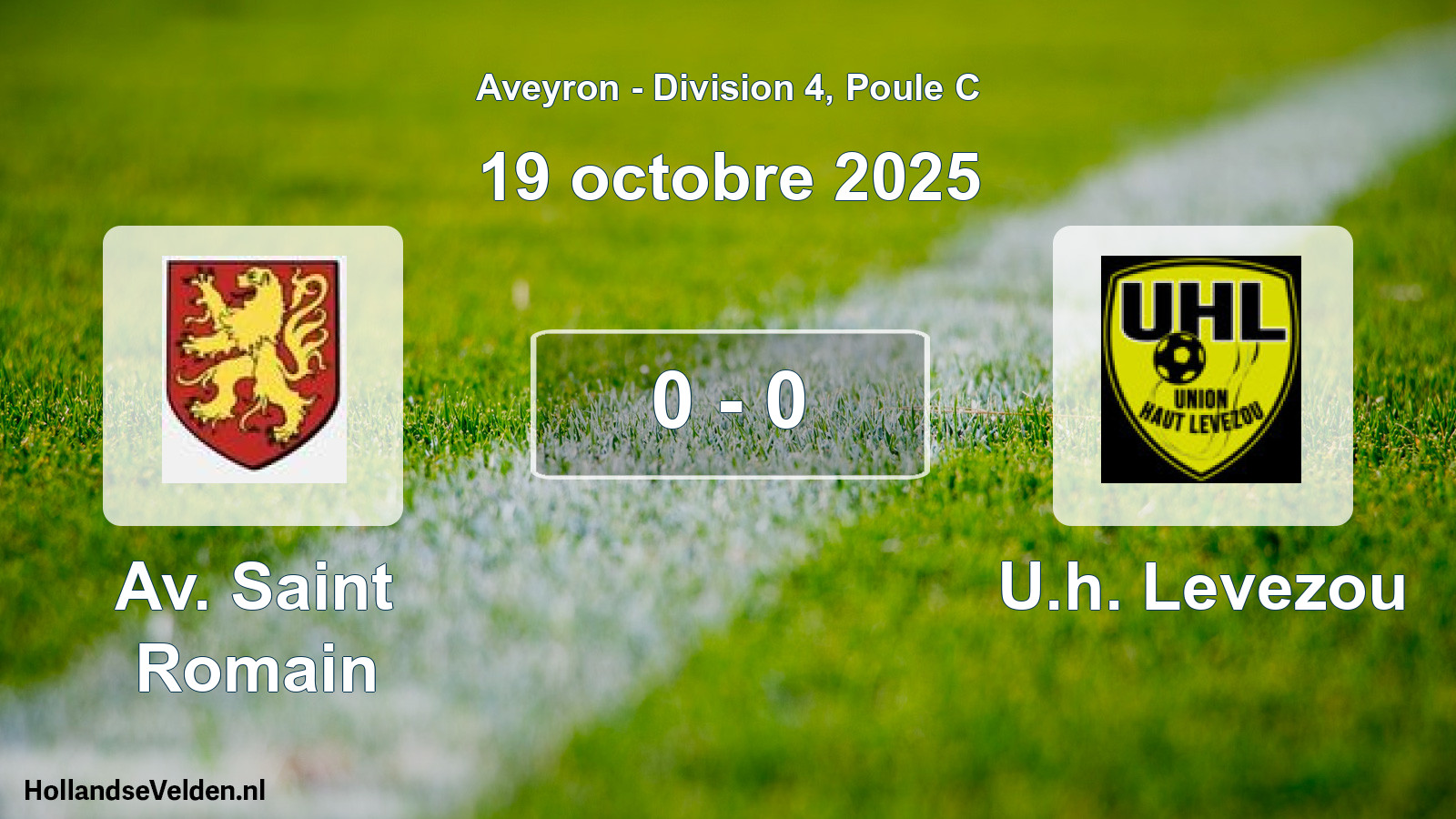 Match joué: Av. Saint Romain - U.h. Levezou 0 - 0 (19 octobre 2025)