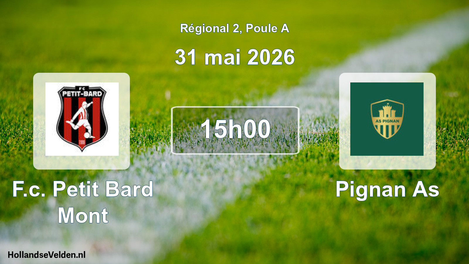 Scheduled Match: F.c. Petit Bard Mont - Pignan As (31 May 2026)