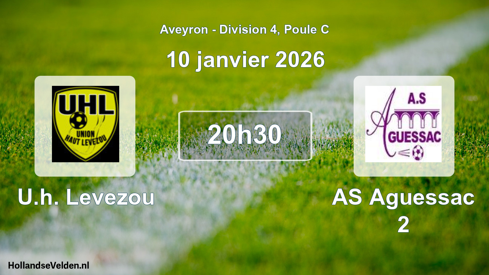 Match programmé: U.h. Levezou - AS Aguessac 2 (10 janvier 2026)