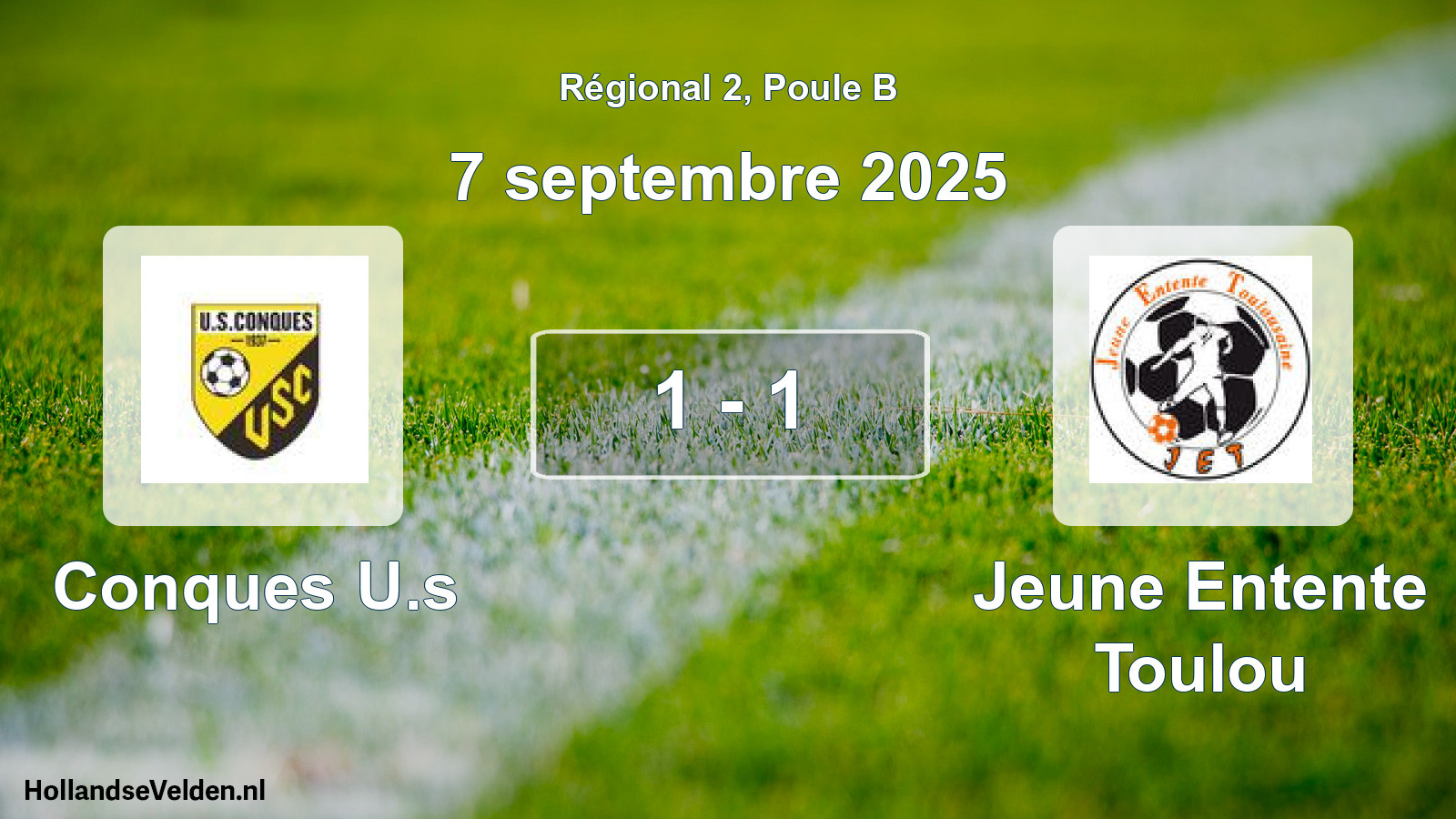Gespeelde wedstrijd: Conques U.s - Jeune Entente Toulou 1 - 1 (7 septembre 2025)