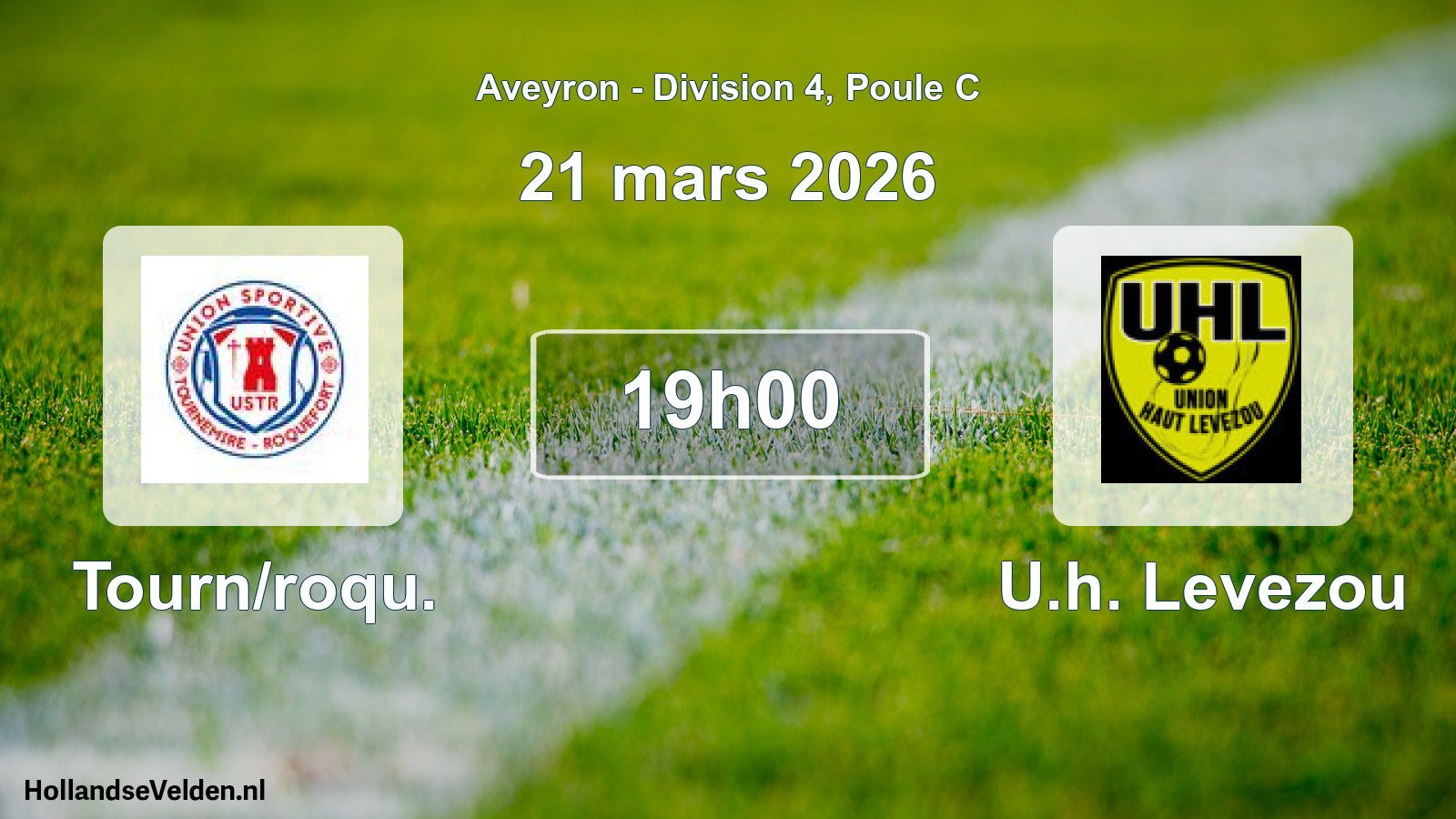Match programmé: Tourn/roqu. - U.h. Levezou (21 mars 2026)