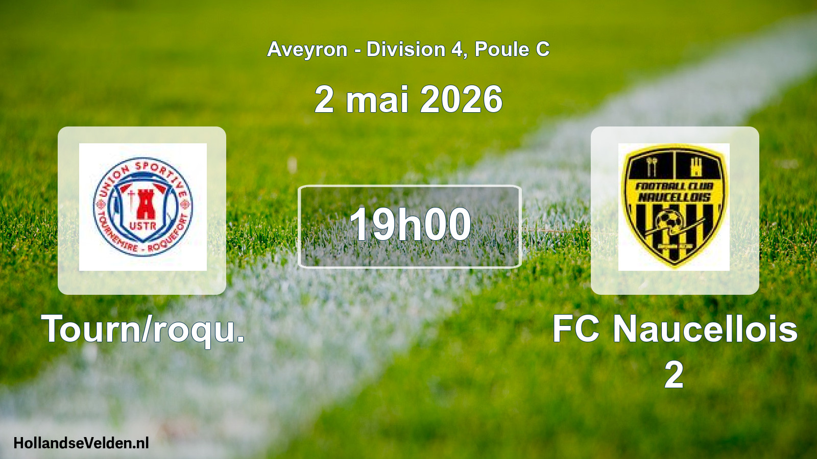 Scheduled Match: Tourn/roqu. - FC Naucellois 2 (2 May 2026)