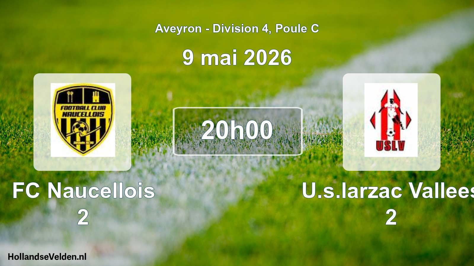 Geplande wedstrijd: FC Naucellois 2 - U.s.larzac Vallees 2 (9 mei 2026)