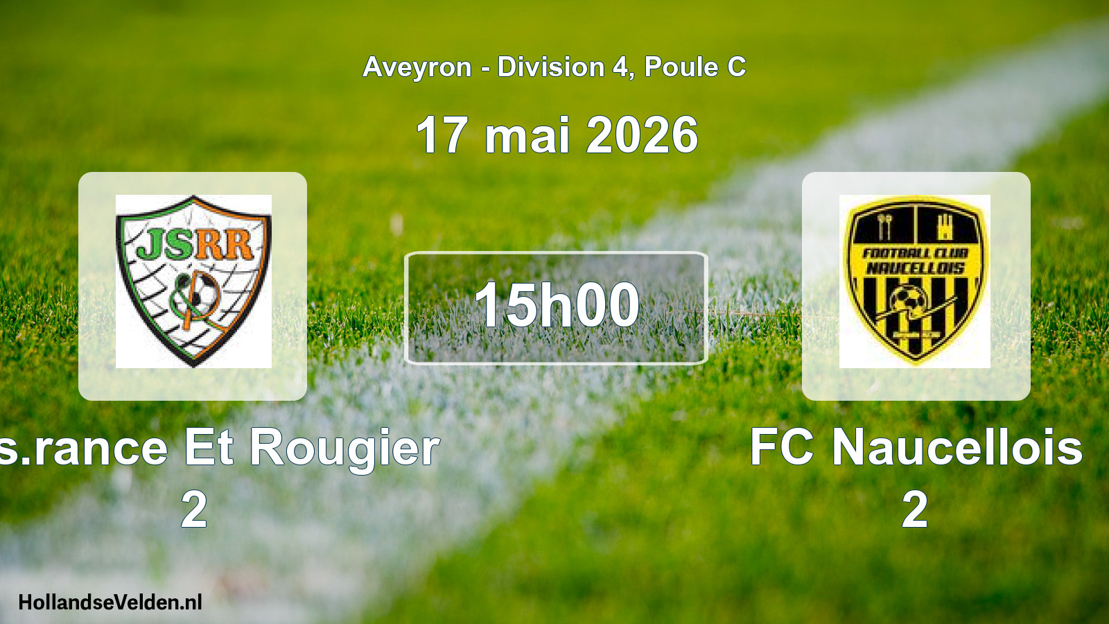 Match programmé: J.s.rance Et Rougier 2 - FC Naucellois 2 (17 mai 2026)