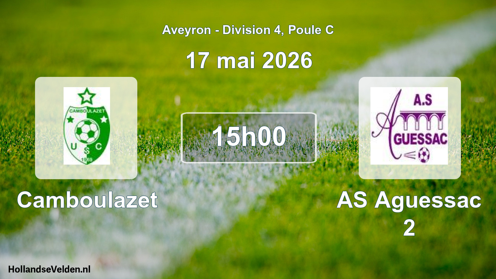 Match programmé: Camboulazet - AS Aguessac 2 (17 mai 2026)