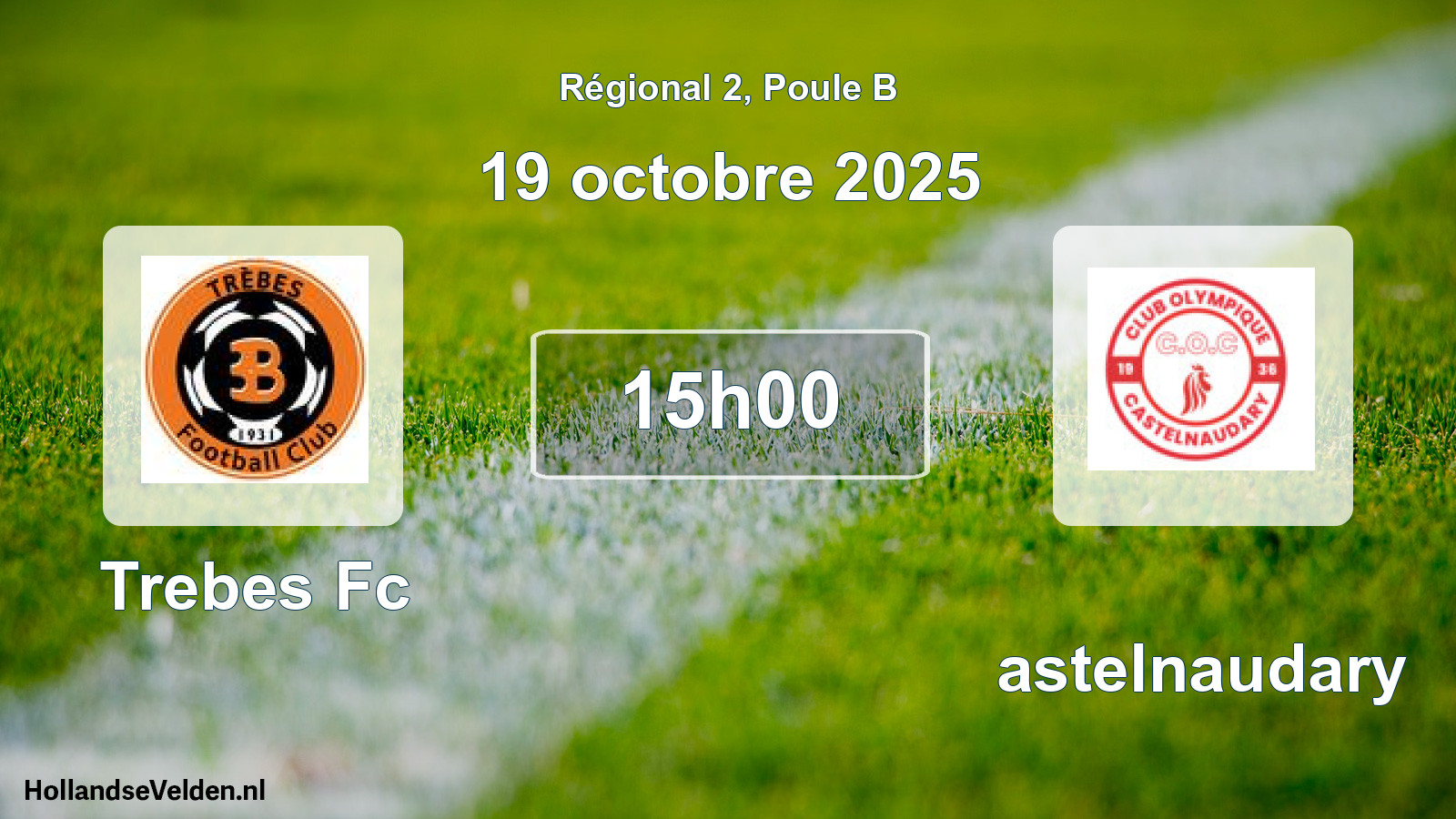 Geplande wedstrijd: Trebes Fc - Castelnaudary (19 octobre 2025)