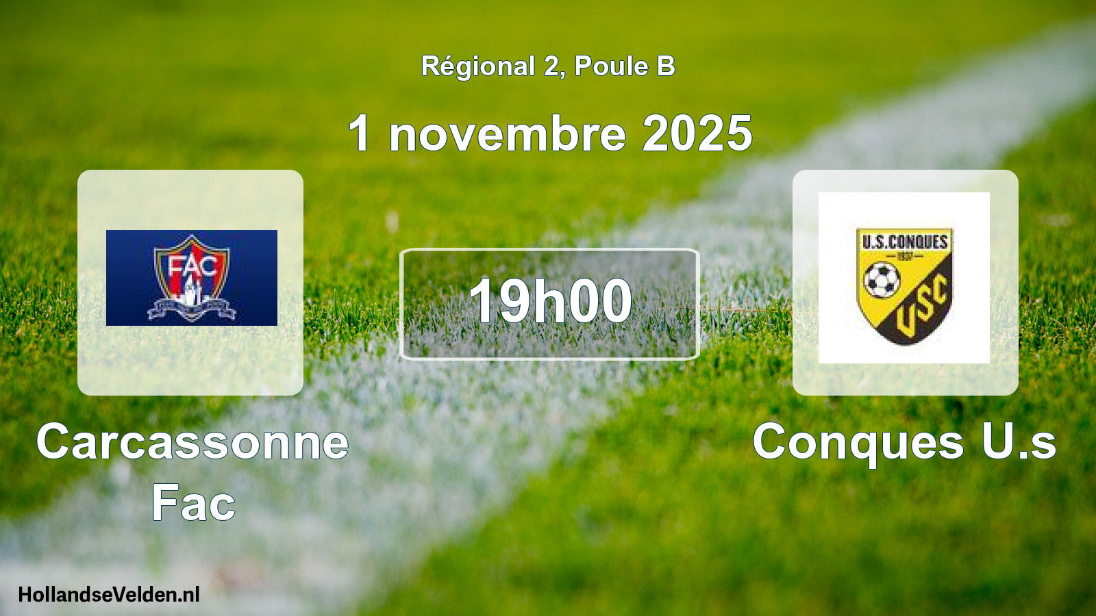 Geplande wedstrijd: Carcassonne Fac - Conques U.s (1 novembre 2025)