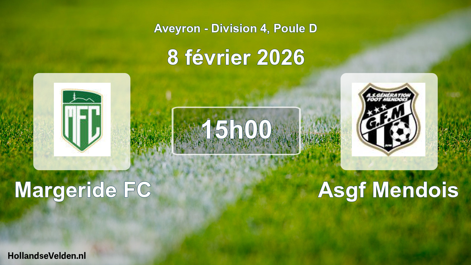 Scheduled Match: Margeride FC - Asgf Mendois (8 February 2026)