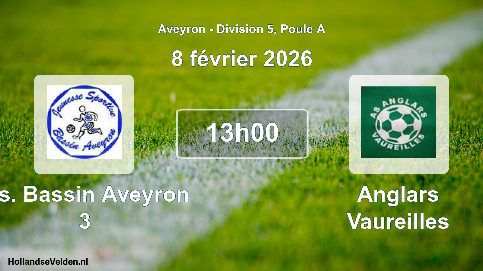 Match programmé: J.s. Bassin Aveyron 3 - Anglars Vaureilles (8 février 2026)