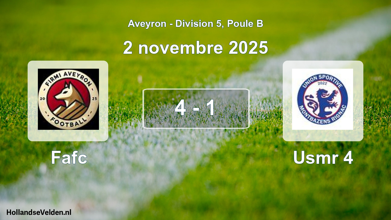 Total number of matches played: Fafc - Usmr 4 4 - 1 (2 November 2025)